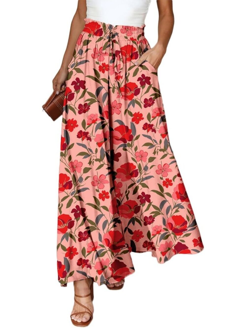 Casual Wide Leg Pants for Women | Elastic Waist & Drawstring | Comfy Chic Style